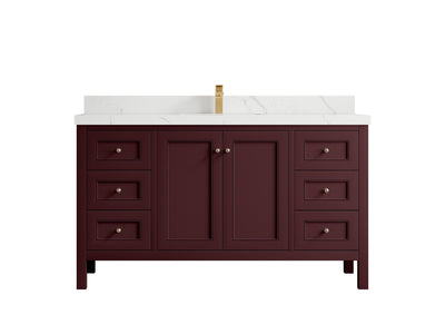 Nashville 60 in. W x 22 in. D Single Sink Bathroom Vanity - Willow Bath and Vanity
