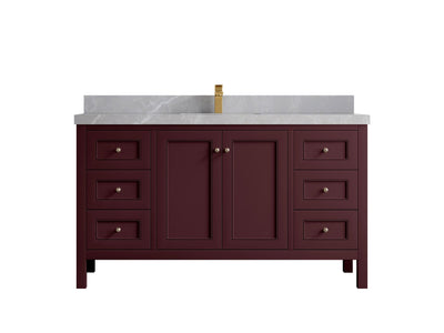 Nashville 60 in. W x 22 in. D Single Sink Bathroom Vanity - Willow Bath and Vanity