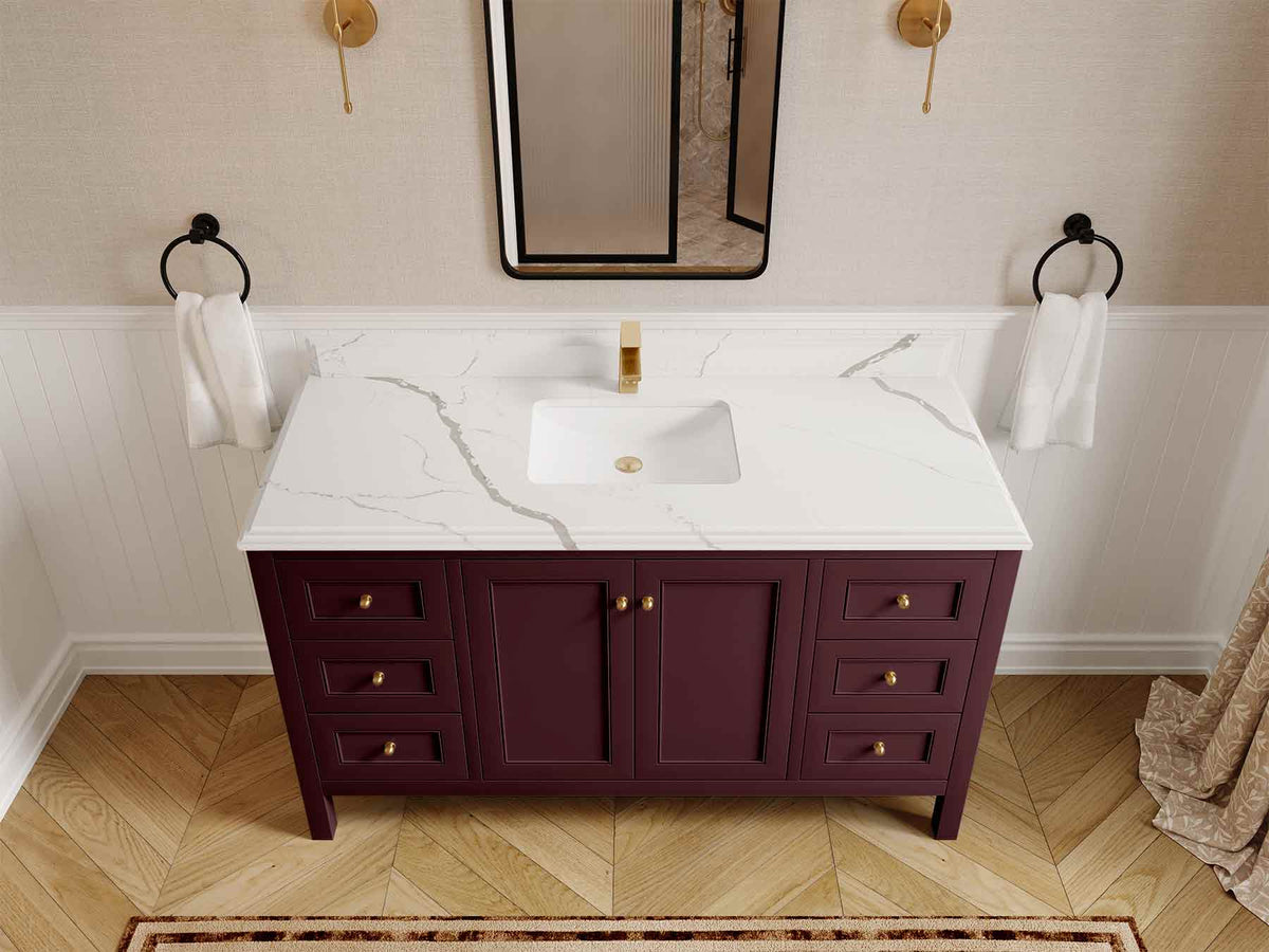 Nashville 60 in. W x 22 in. D Single Sink Bathroom Vanity - Willow Bath and Vanity