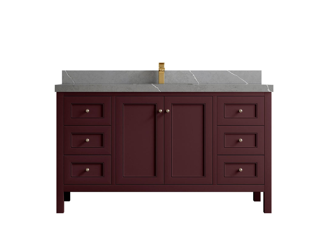 Nashville 60 in. W x 22 in. D Single Sink Bathroom Vanity | 
              
                Burgundy
                
                  
             - NAS_BGD_BRS_60S - photo №37
