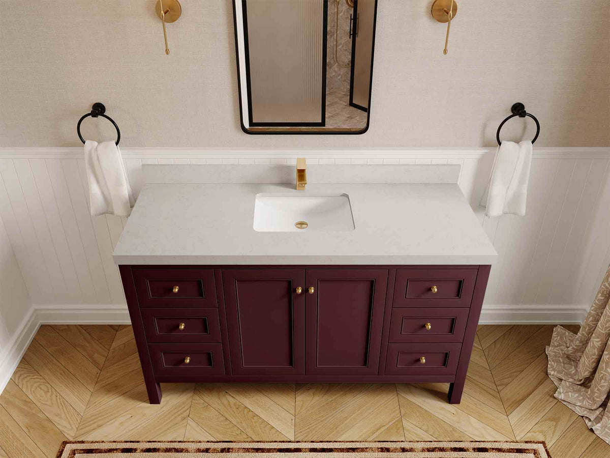 Nashville 60 in. W x 22 in. D Single Sink Bathroom Vanity - Willow Bath and Vanity