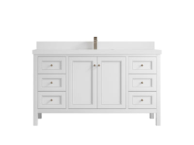 Nashville 60 in. W x 22 in. D Single Sink Bathroom Vanity - Willow Bath and Vanity