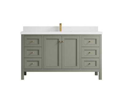Nashville 60 in. W x 22 in. D Single Sink Bathroom Vanity - Willow Bath and Vanity