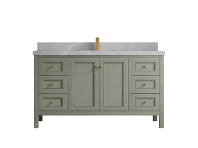 Nashville 60 in. W x 22 in. D Single Sink Bathroom Vanity - Willow Bath and Vanity