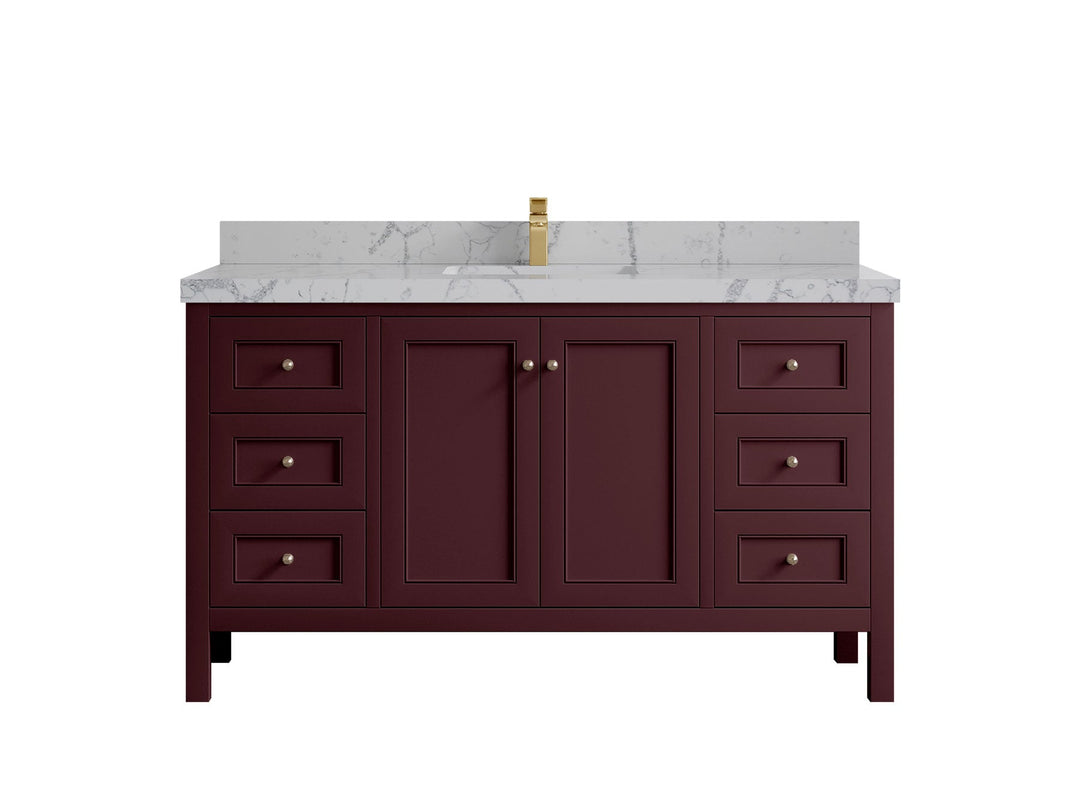 Nashville 60 in. W x 22 in. D Single Sink Bathroom Vanity | 
              
                Burgundy
                
                  
             - NAS_BGD_BRS_60S - photo №45