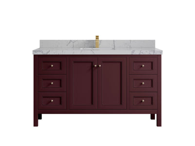 Nashville 60 in. W x 22 in. D Single Sink Bathroom Vanity - Willow Bath and Vanity