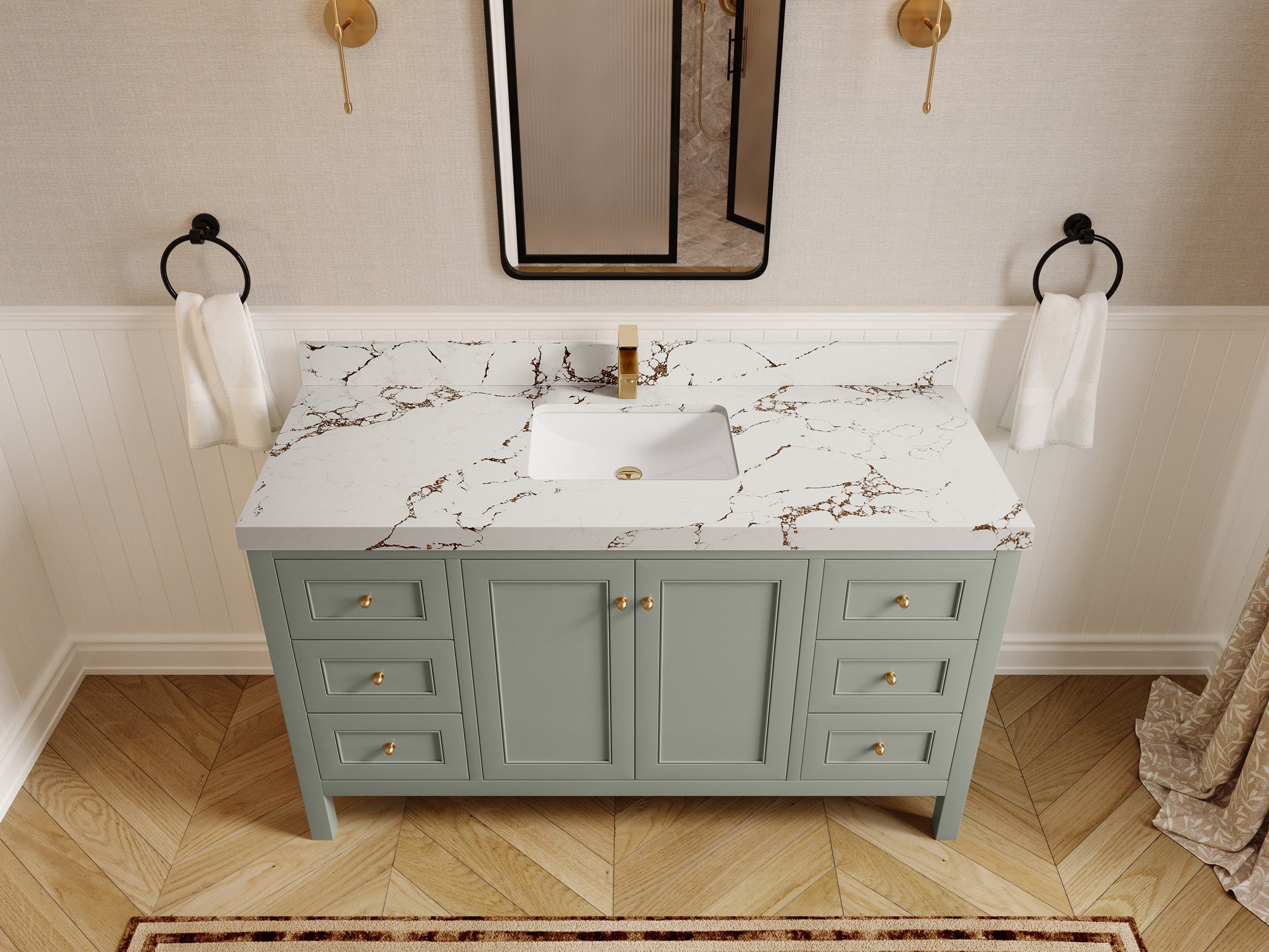 Nashville 60 in. W x 22 in. D Single Sink Bathroom Vanity - Willow Bath and Vanity
