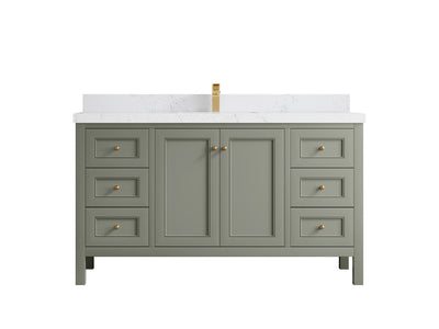 Nashville 60 in. W x 22 in. D Single Sink Bathroom Vanity - Willow Bath and Vanity
