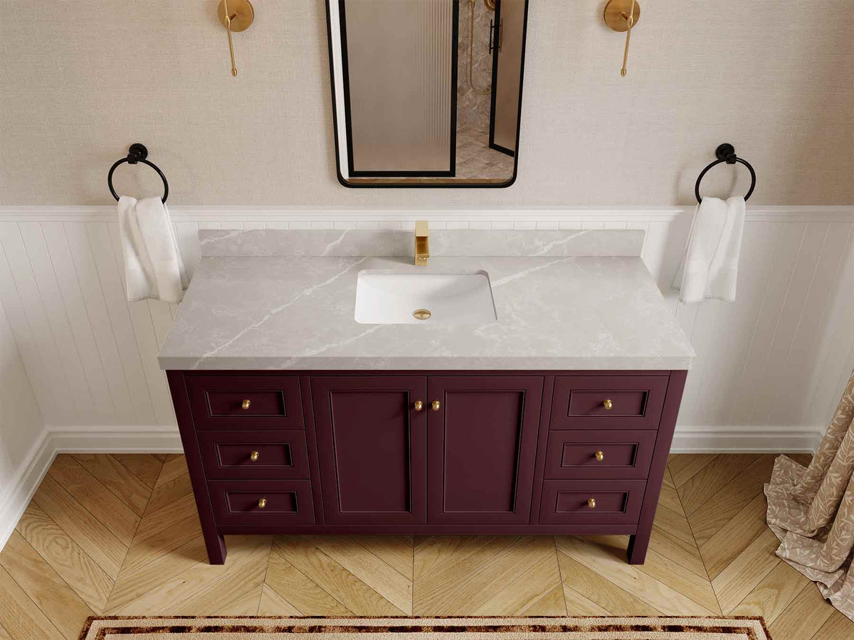 Nashville 60 in. W x 22 in. D Single Sink Bathroom Vanity - Willow Bath and Vanity