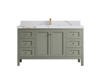 Nashville 60 in. W x 22 in. D Single Sink Bathroom Vanity - Willow Bath and Vanity