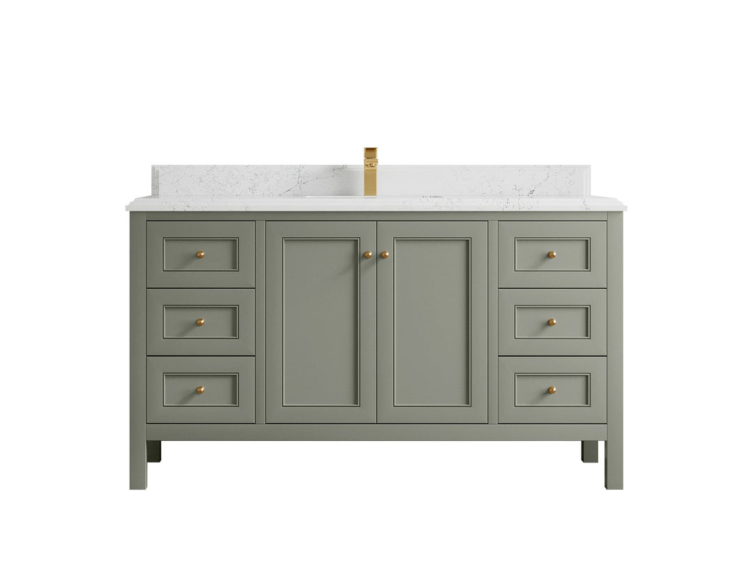 Nashville 60 in. W x 22 in. D Single Sink Bathroom Vanity - Willow Bath and Vanity