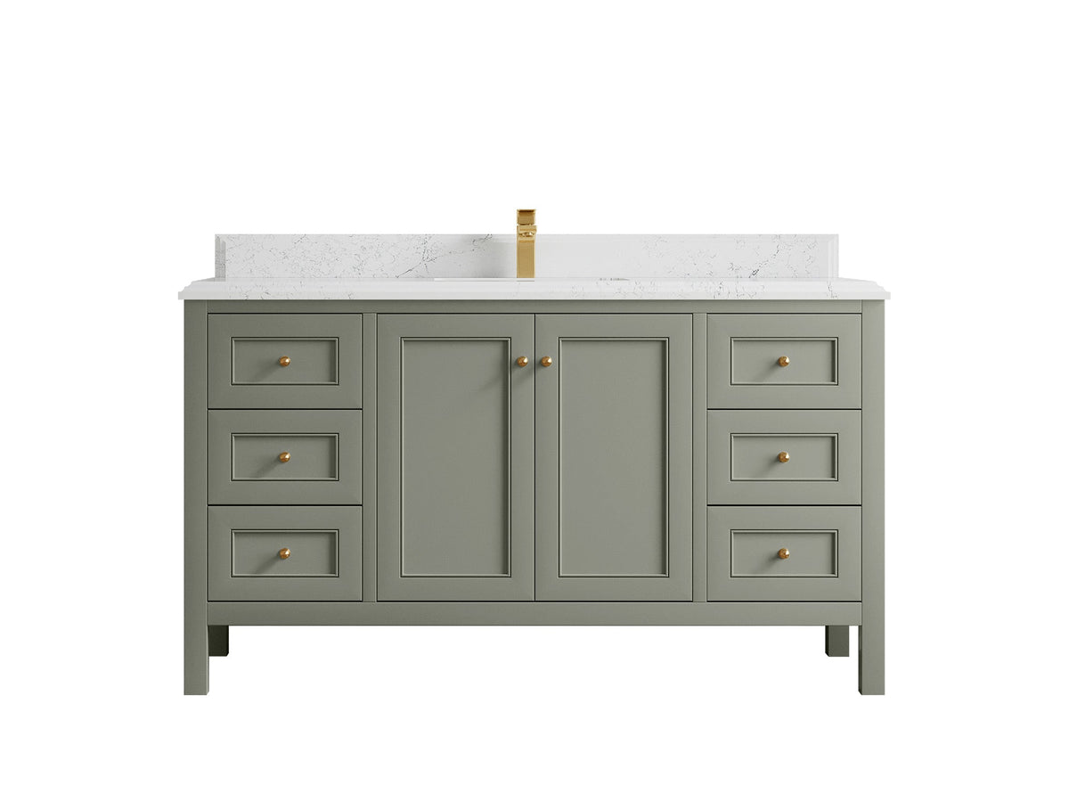 Nashville 60 in. W x 22 in. D Single Sink Bathroom Vanity - Willow Bath and Vanity