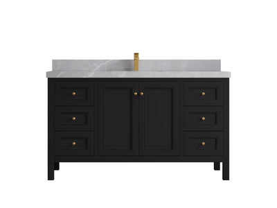 Nashville 60 in. W x 22 in. D Single Sink Bathroom Vanity - Willow Bath and Vanity