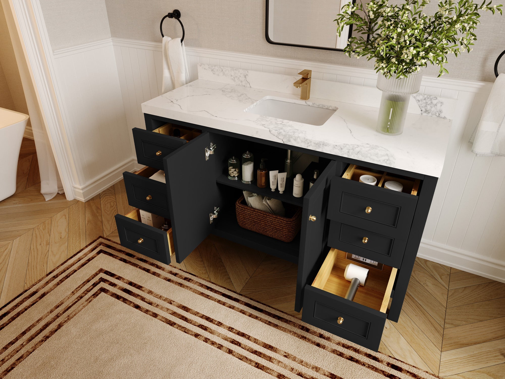 Nashville 60 in. W x 22 in. D Single Sink Bathroom Vanity - Willow Bath and Vanity