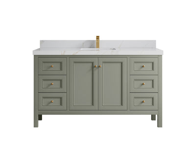 Nashville 60 in. W x 22 in. D Single Sink Bathroom Vanity - Willow Bath and Vanity