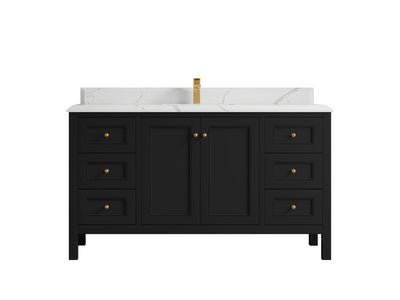 Nashville 60 in. W x 22 in. D Single Sink Bathroom Vanity - Willow Bath and Vanity