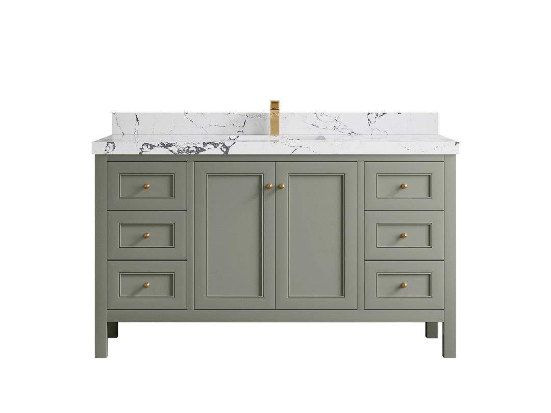 Nashville 60 in. W x 22 in. D Single Sink Bathroom Vanity - Willow Bath and Vanity