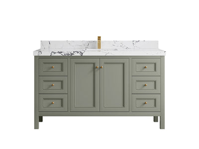 Nashville 60 in. W x 22 in. D Single Sink Bathroom Vanity - Willow Bath and Vanity