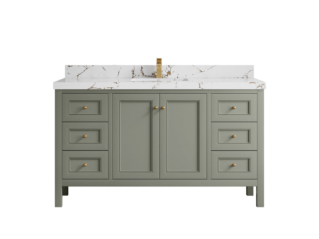 Nashville 60 in. W x 22 in. D Single Sink Bathroom Vanity - Willow Bath and Vanity