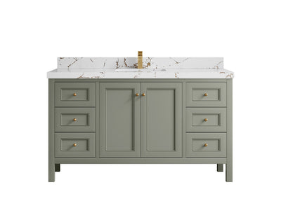 Nashville 60 in. W x 22 in. D Single Sink Bathroom Vanity - Willow Bath and Vanity