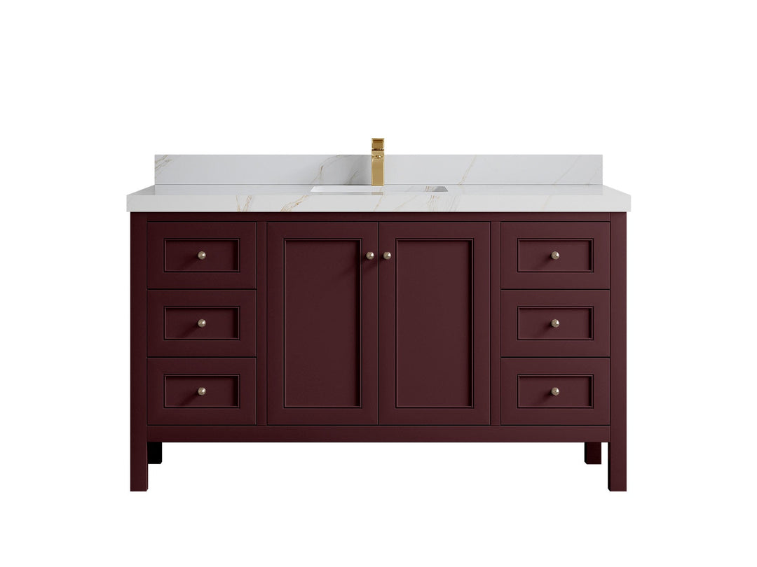 Nashville 60 in. W x 22 in. D Single Sink Bathroom Vanity | 
              
                Burgundy
                
                  
             - NAS_BGD_BRS_60S - photo №25