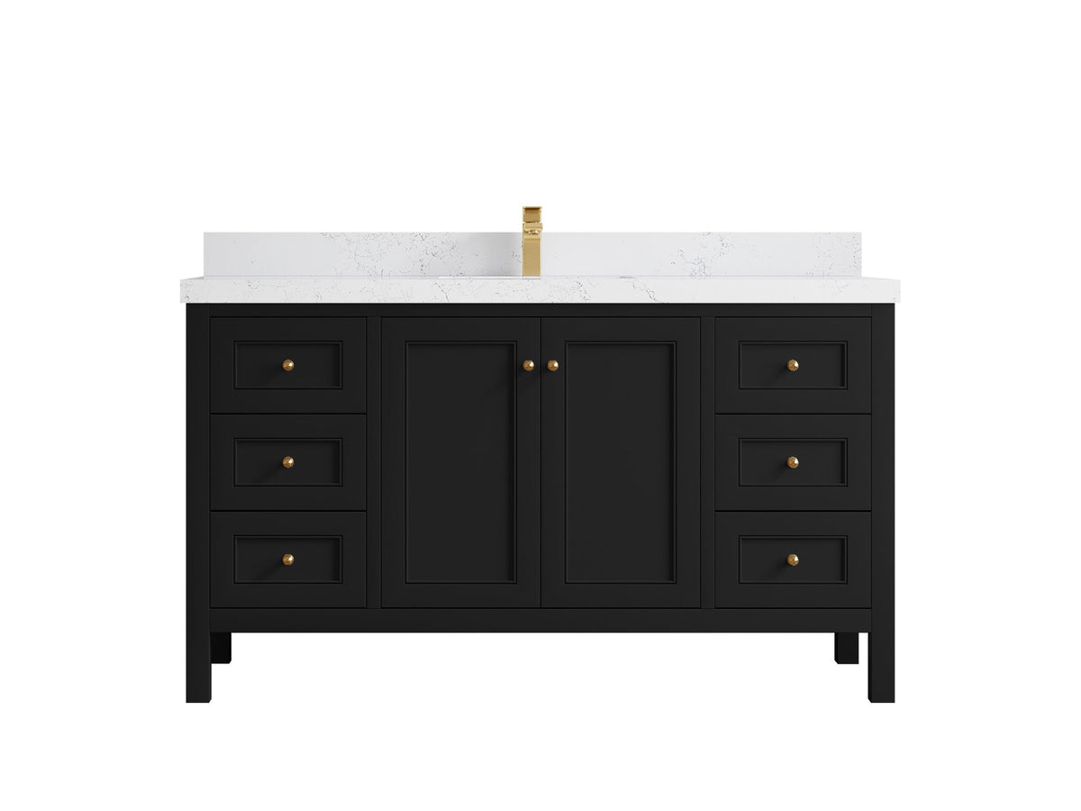 Nashville 60 in. W x 22 in. D Single Sink Bathroom Vanity - Willow Bath and Vanity