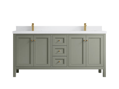 Nashville 72 in. W x 22 in. D Double Sink Bathroom Vanity - Willow Bath and Vanity
