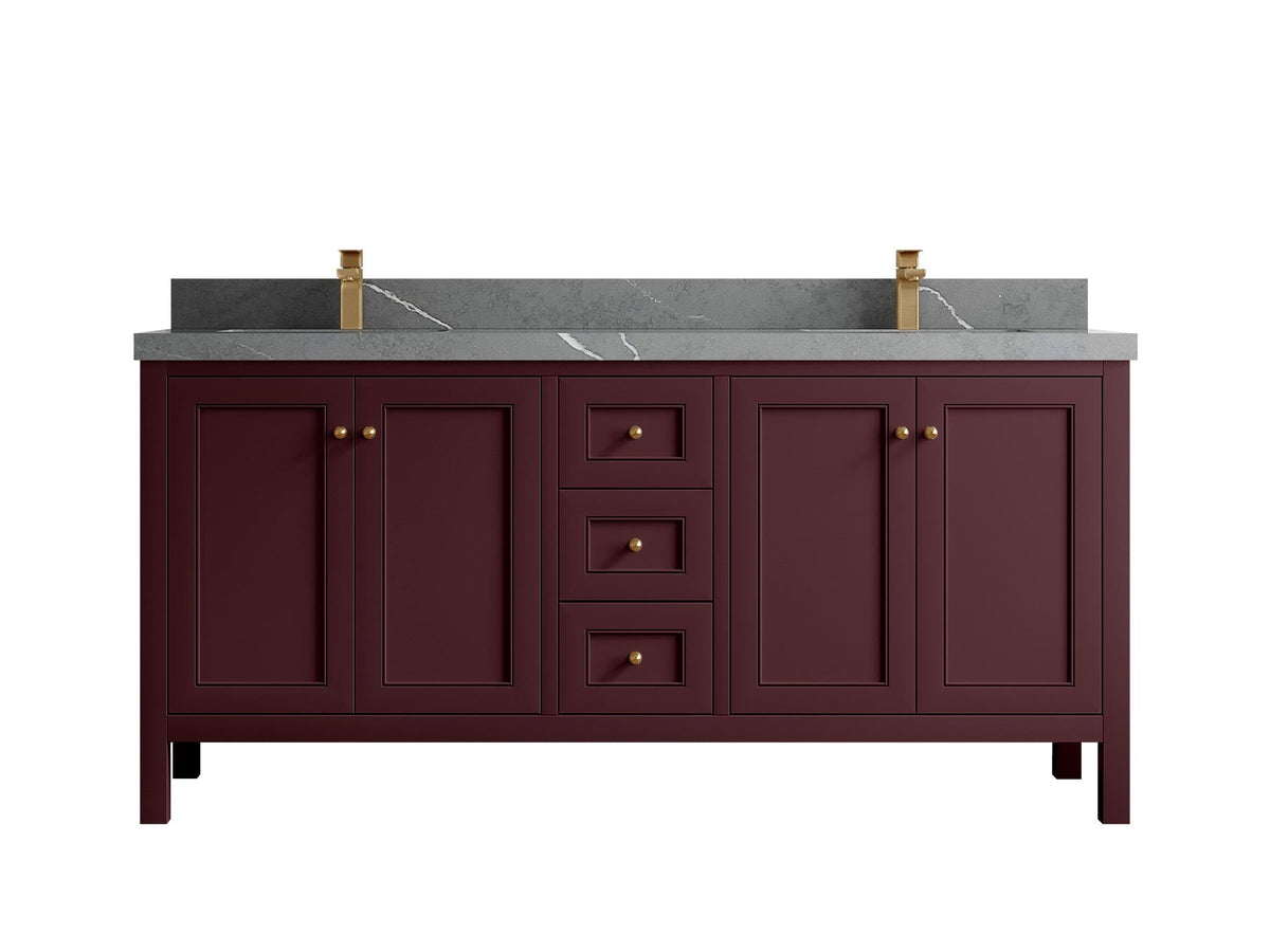 Nashville 72 in. W x 22 in. D Double Sink Bathroom Vanity - Willow Bath and Vanity