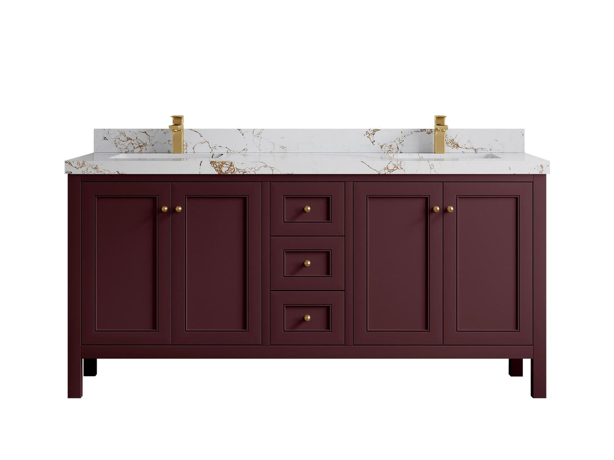 Nashville 72 in. W x 22 in. D Double Sink Bathroom Vanity - Willow Bath and Vanity