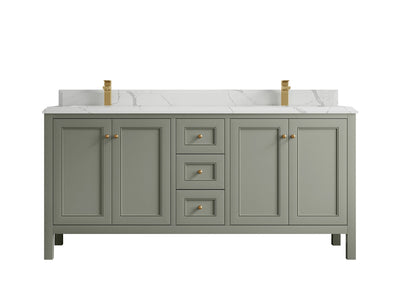 Nashville 72 in. W x 22 in. D Double Sink Bathroom Vanity - Willow Bath and Vanity