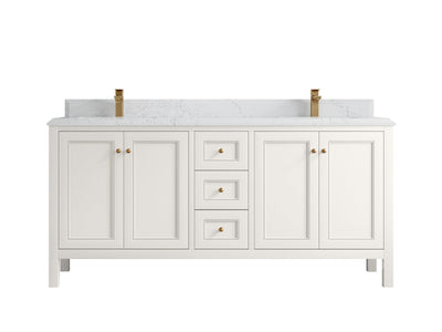 Nashville 72 in. W x 22 in. D Double Sink Bathroom Vanity - Willow Bath and Vanity