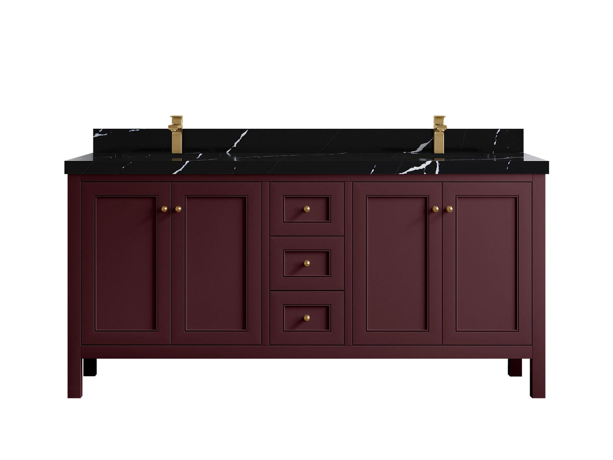 Nashville 72 in. W x 22 in. D Double Sink Bathroom Vanity - Willow Bath and Vanity