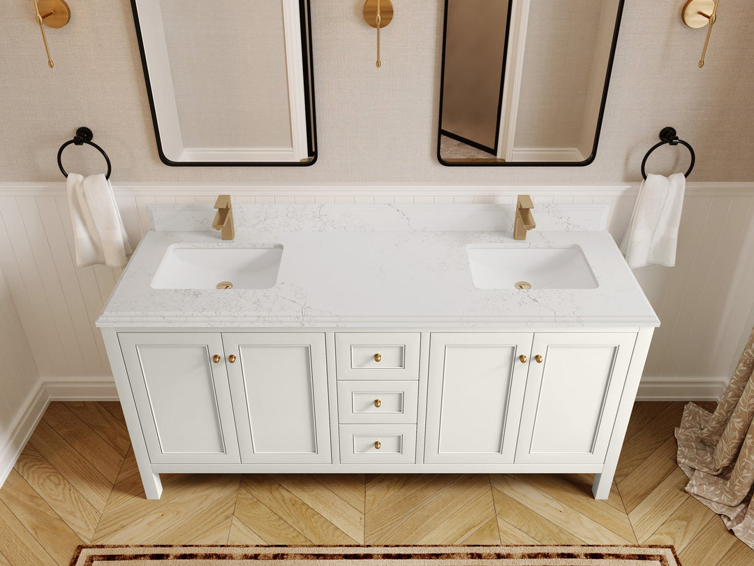 Nashville 72 in. W x 22 in. D Double Sink Bathroom Vanity - Willow Bath and Vanity