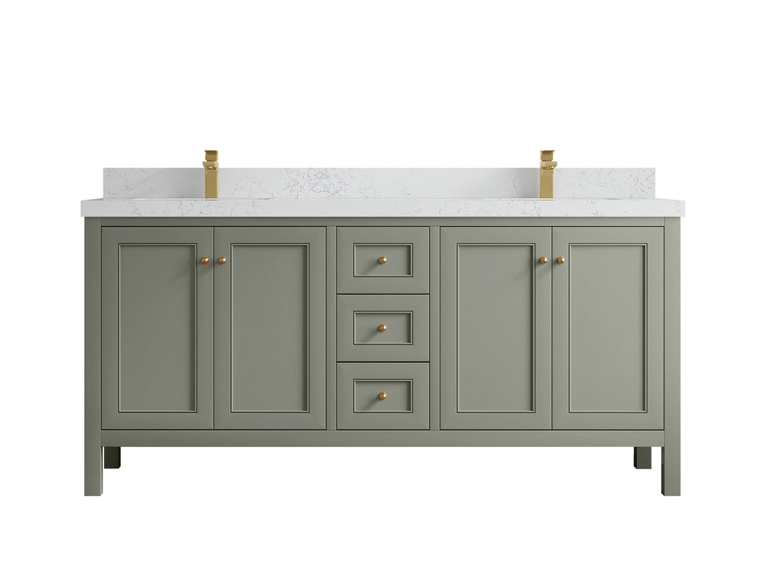 Nashville 72 in. W x 22 in. D Double Sink Bathroom Vanity - Willow Bath and Vanity