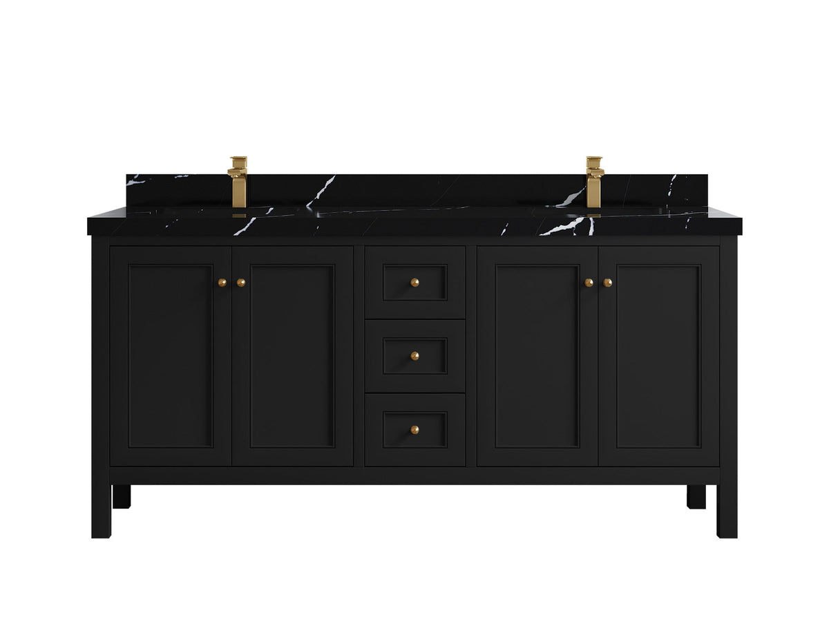 Nashville 72 in. W x 22 in. D Double Sink Bathroom Vanity - Willow Bath and Vanity