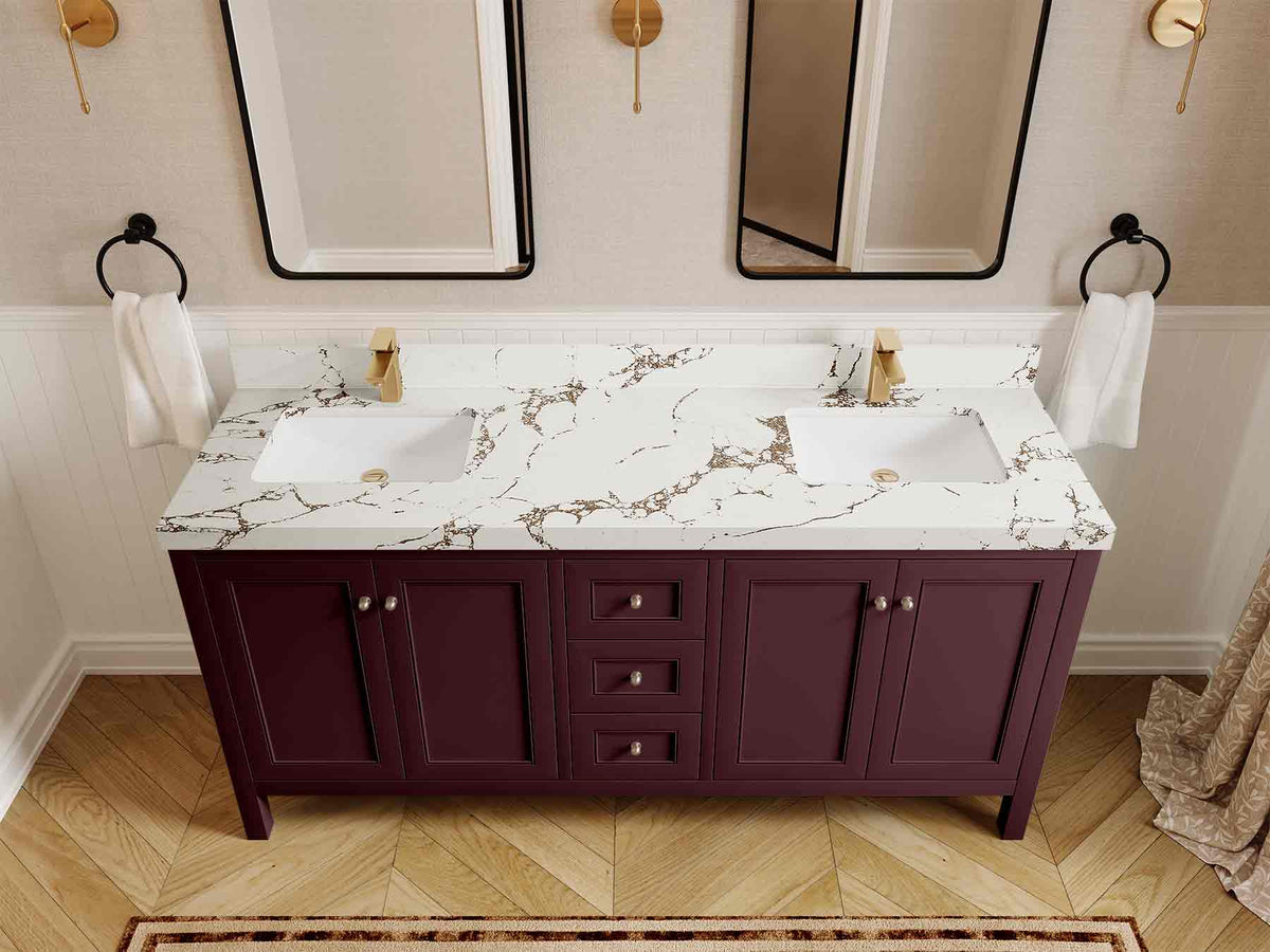 Nashville 72 in. W x 22 in. D Double Sink Bathroom Vanity - Willow Bath and Vanity