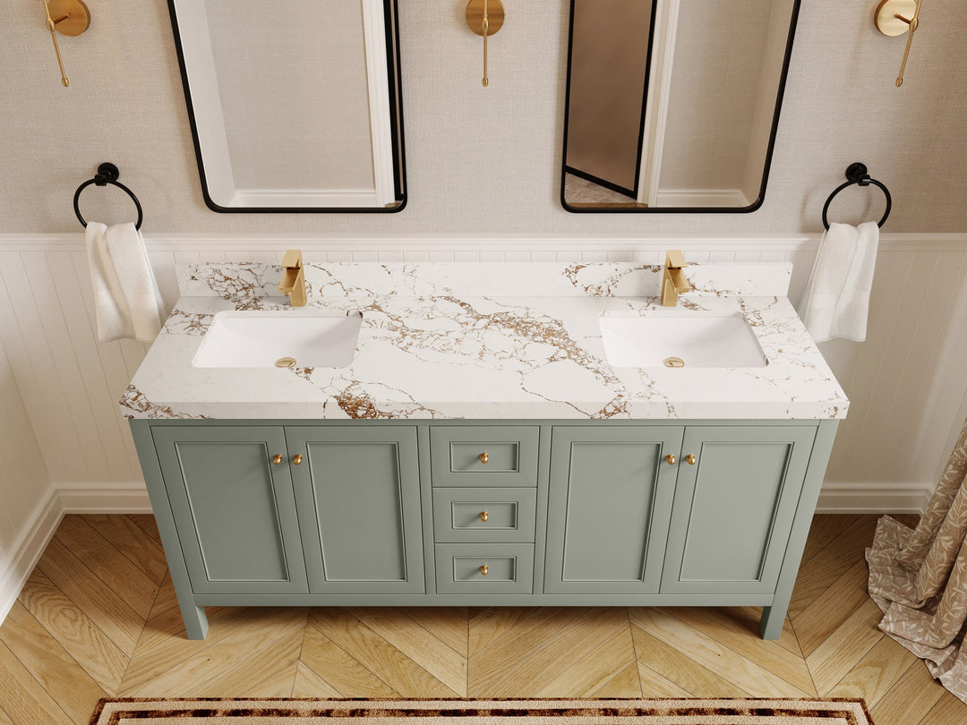 Nashville 72 in. W x 22 in. D Double Sink Bathroom Vanity - Willow Bath and Vanity