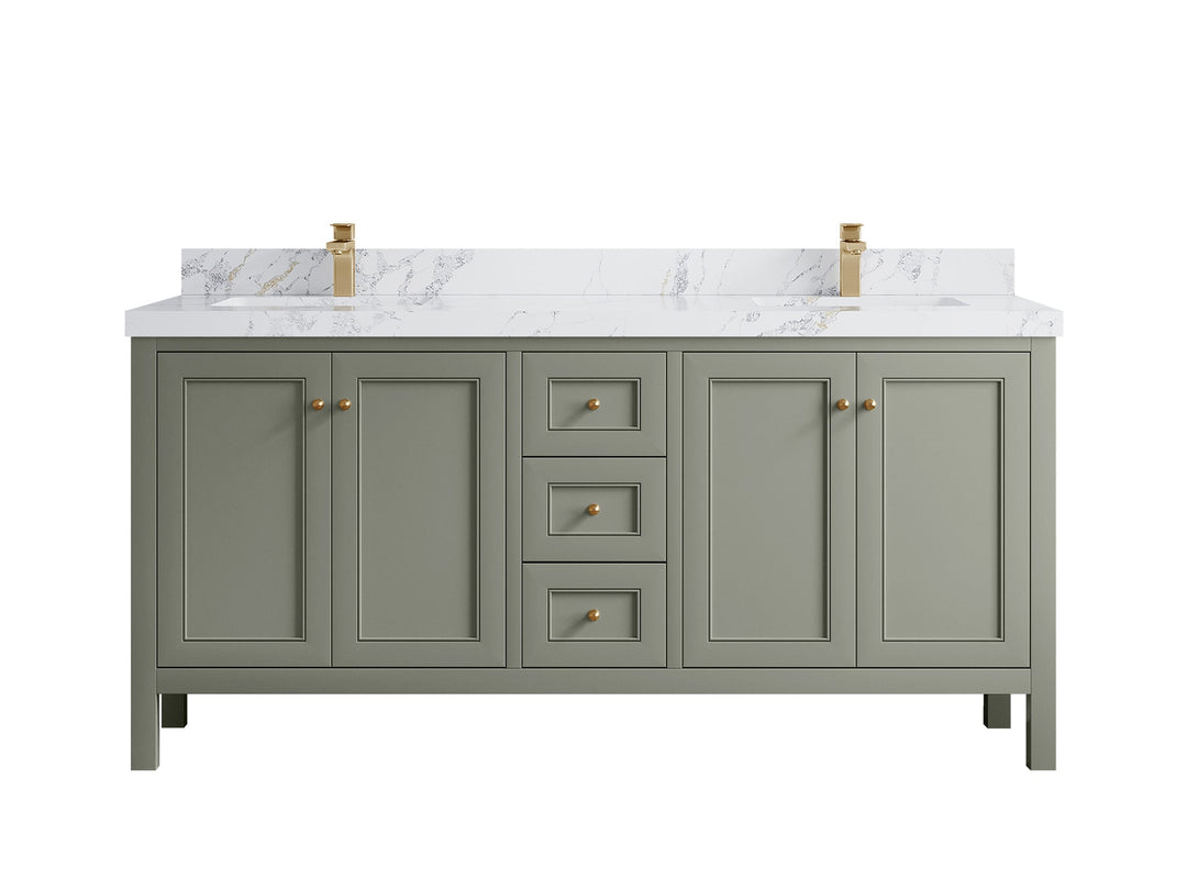 Nashville 72 in. W x 22 in. D Double Sink Bathroom Vanity - Willow Bath and Vanity