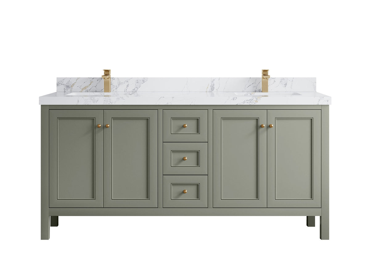 Nashville 72 in. W x 22 in. D Double Sink Bathroom Vanity - Willow Bath and Vanity
