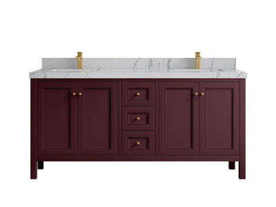 Nashville 72 in. W x 22 in. D Double Sink Bathroom Vanity - Willow Bath and Vanity
