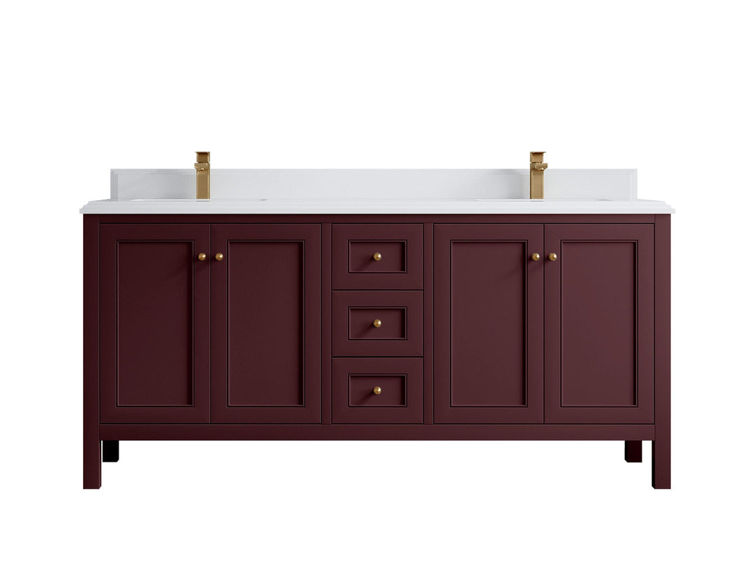 Nashville 72 in. W x 22 in. D Double Sink Bathroom Vanity | 
              
                Burgundy
                
                  
             - NAS_BGD_BRS_72D - photo №37