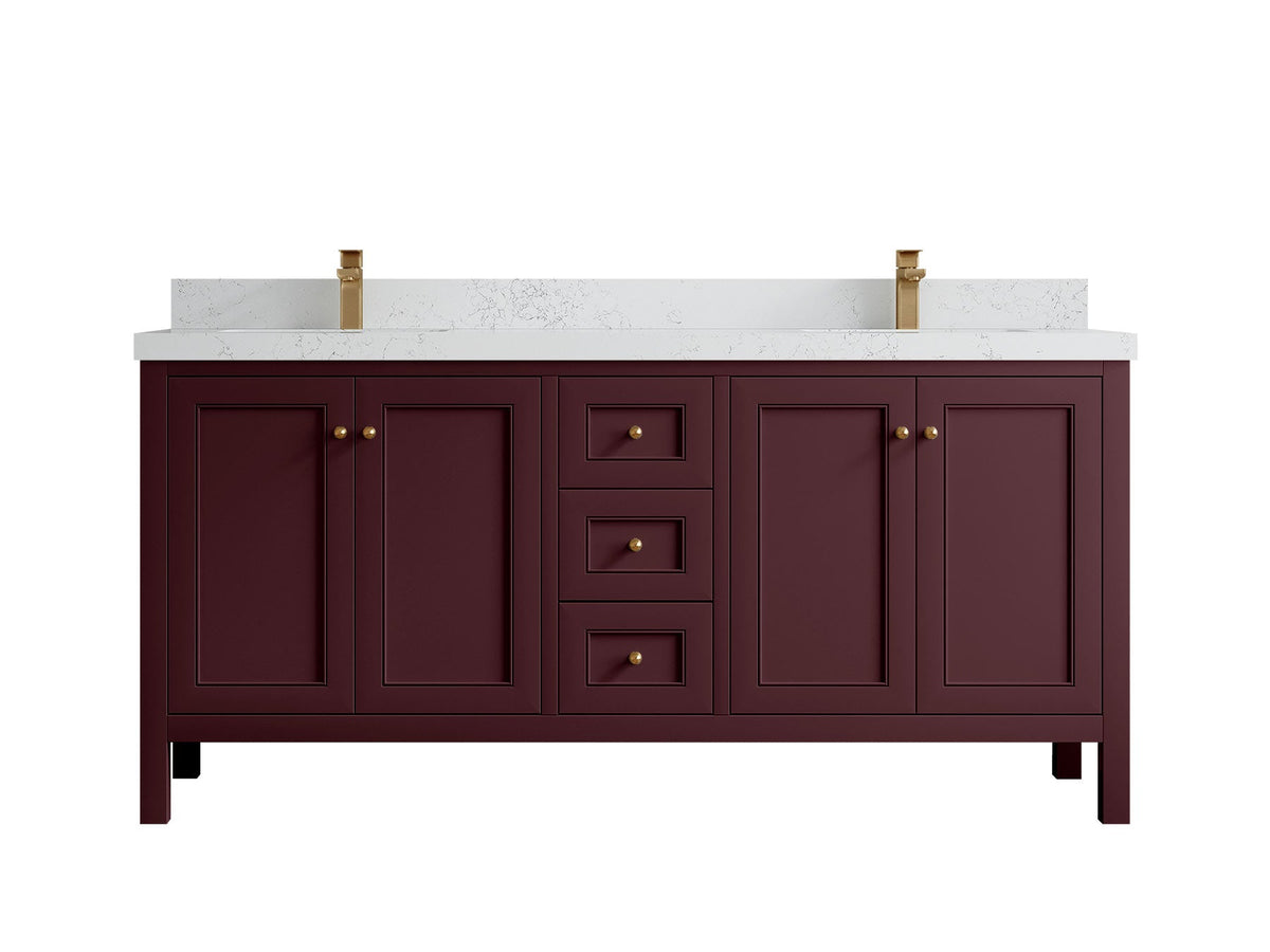 Nashville 72 in. W x 22 in. D Double Sink Bathroom Vanity - Willow Bath and Vanity