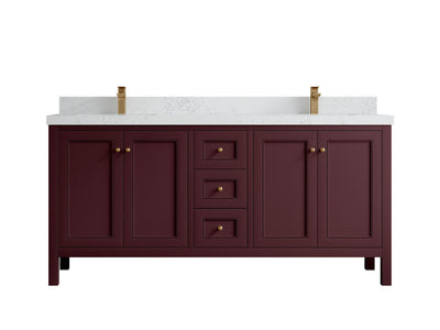 Nashville 72 in. W x 22 in. D Double Sink Bathroom Vanity - Willow Bath and Vanity