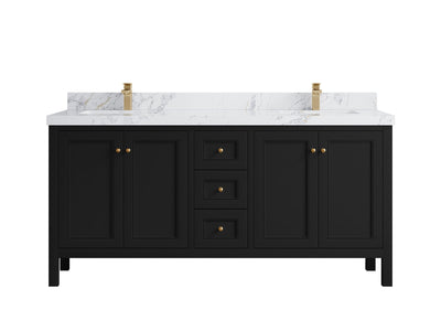 Nashville 72 in. W x 22 in. D Double Sink Bathroom Vanity - Willow Bath and Vanity