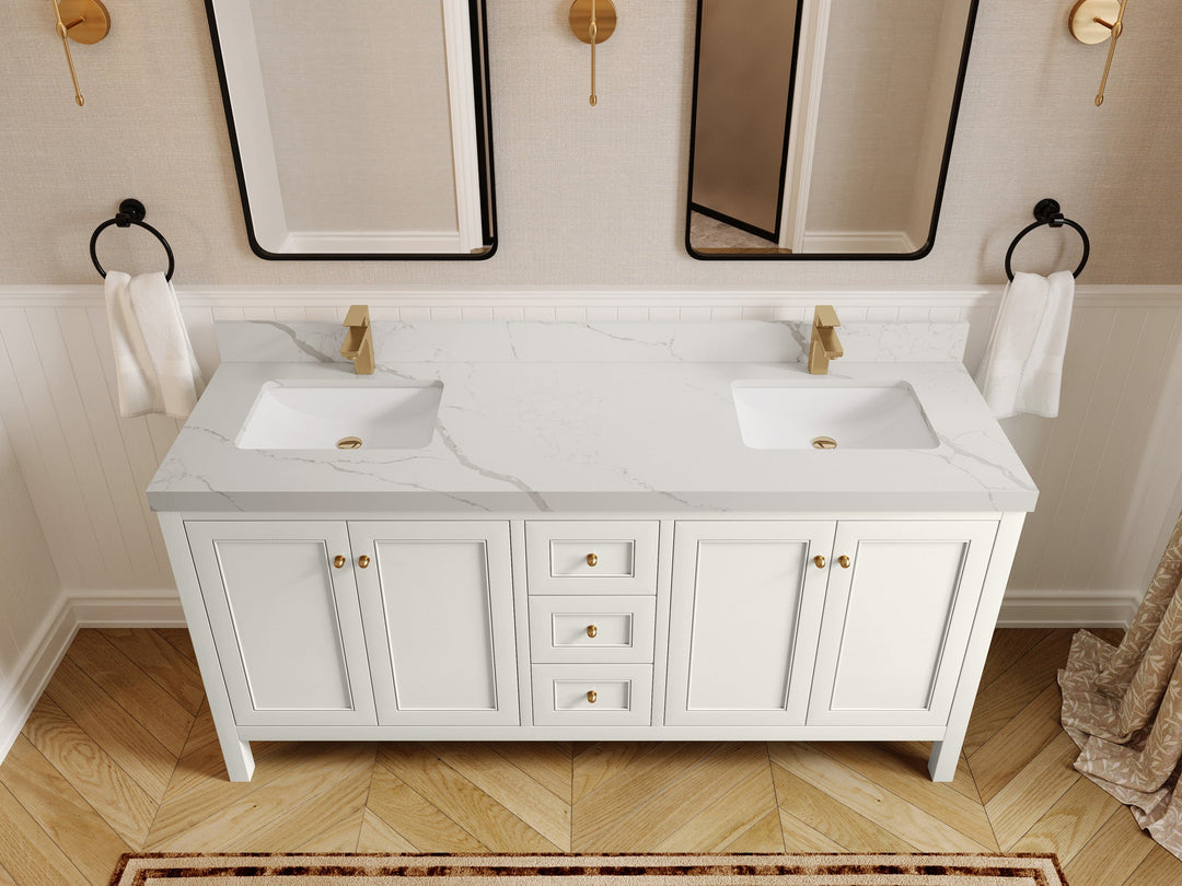 Nashville 72 in. W x 22 in. D Double Sink Bathroom Vanity - Willow Bath and Vanity