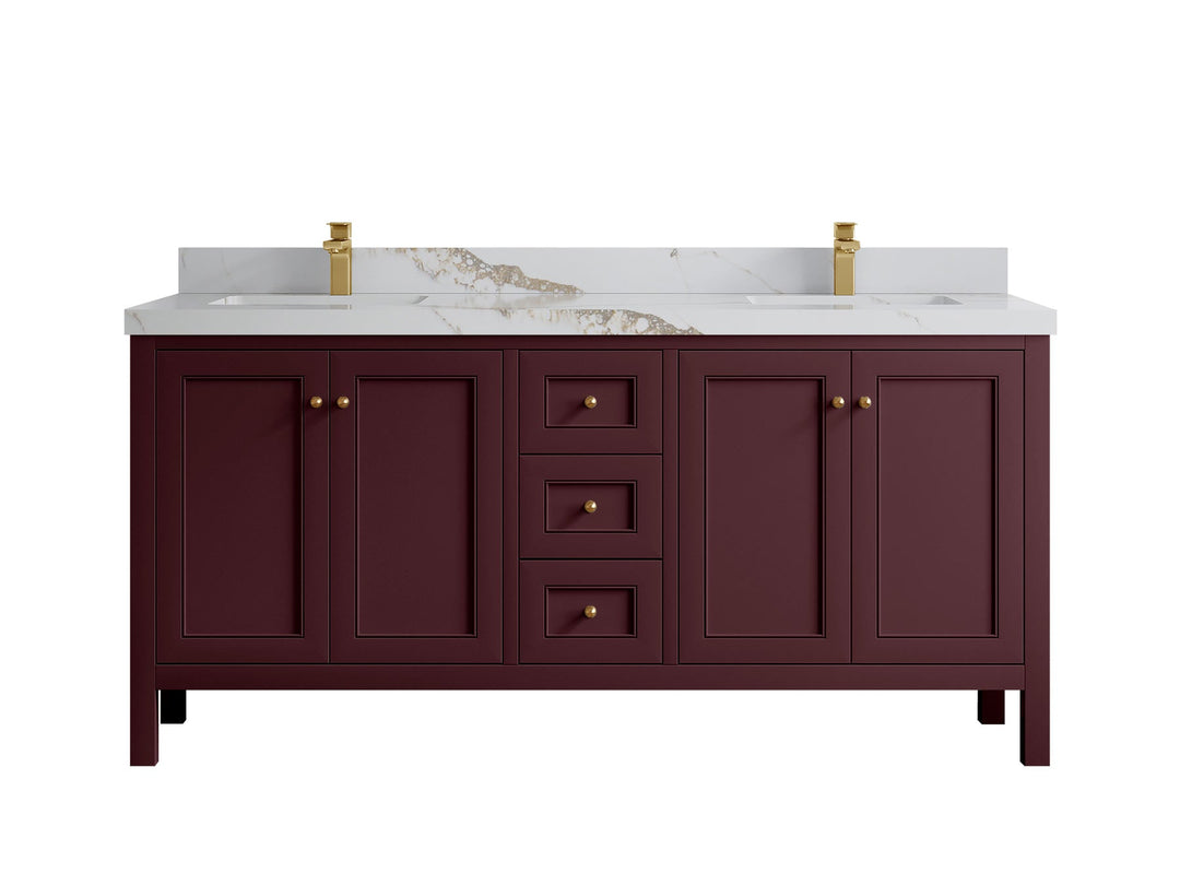 Nashville 72 in. W x 22 in. D Double Sink Bathroom Vanity | 
              
                Burgundy
                
                  
             - NAS_BGD_BRS_72D - photo №27