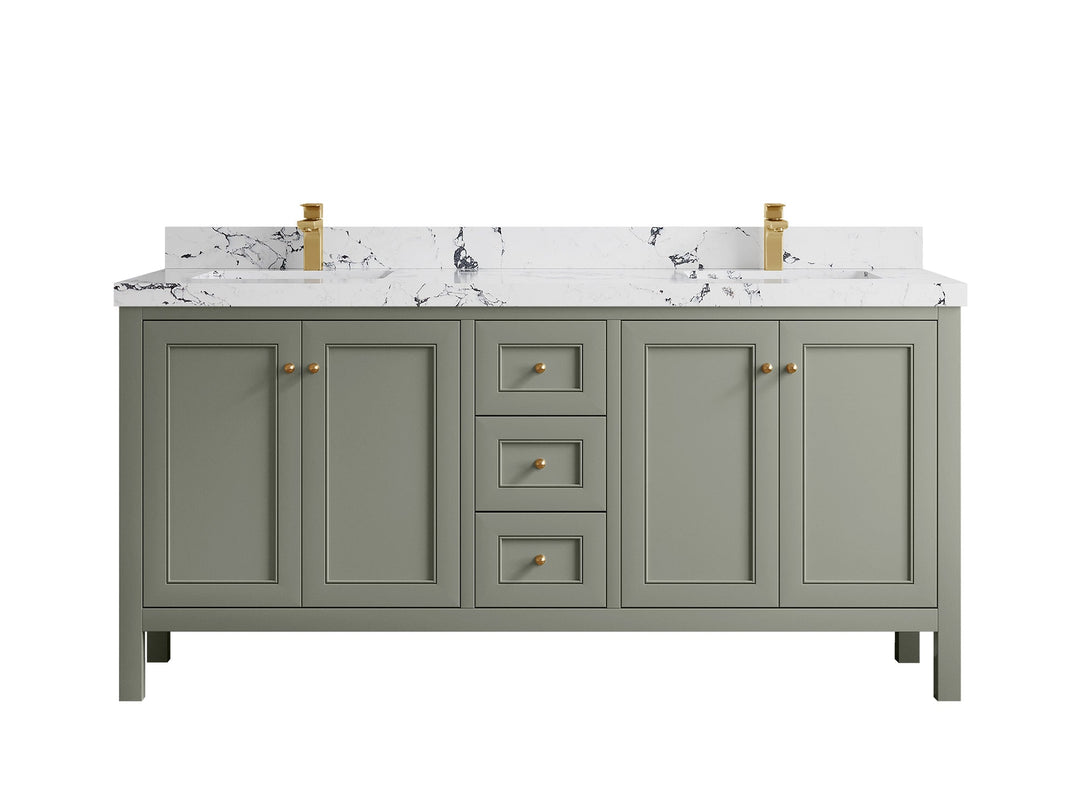 Nashville 72 in. W x 22 in. D Double Sink Bathroom Vanity - Willow Bath and Vanity