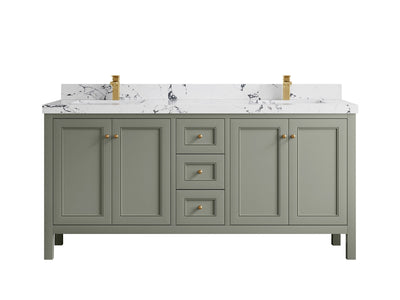 Nashville 72 in. W x 22 in. D Double Sink Bathroom Vanity - Willow Bath and Vanity
