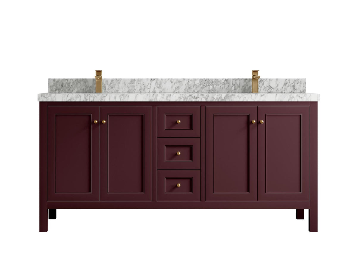 Nashville 72 in. W x 22 in. D Double Sink Bathroom Vanity - Willow Bath and Vanity