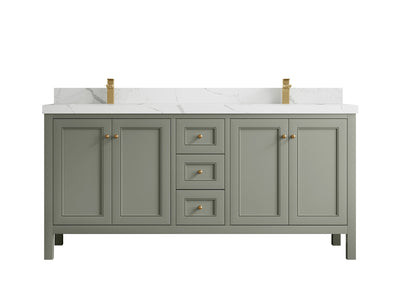 Nashville 72 in. W x 22 in. D Double Sink Bathroom Vanity - Willow Bath and Vanity